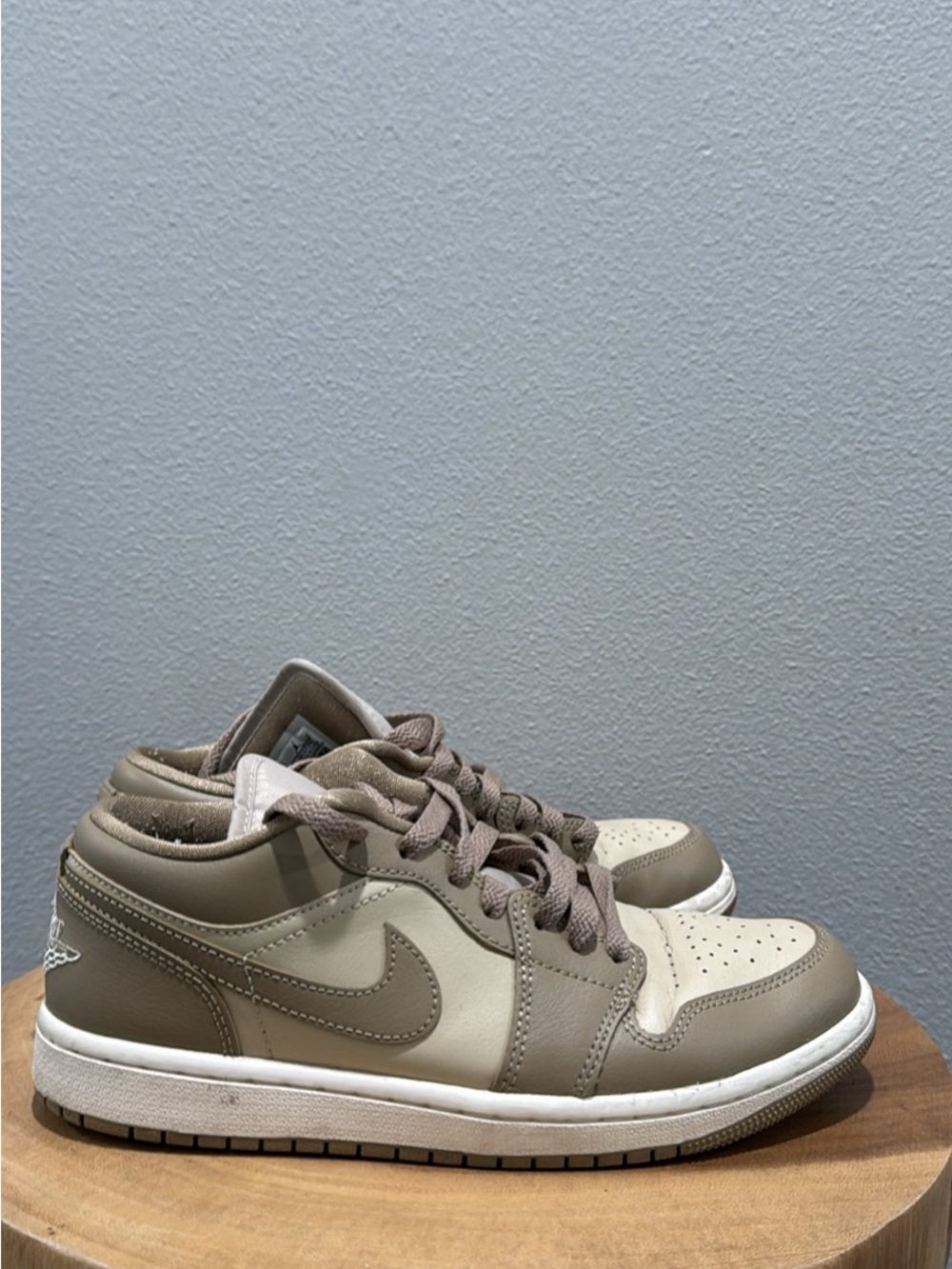 Nike Low-Top Sneakers in Taupe and Cream